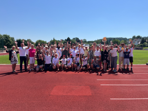 Gruppenfoto im Stadion